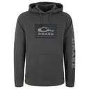 DRAKE Men's Cotton Logo Gray Work Hoodie (DS9080-GRY) - Drake Waterfowl