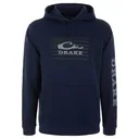 DRAKE Men's Cotton Logo Navy Blue Work Hoodie (DS9080-NVB) - Drake Waterfowl