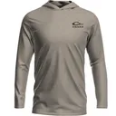 DRAKE The Graphic LS T What The Duck Island Fossil Light Heather Hoodie (DT8914-IFH) - Drake Waterfowl