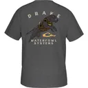 DRAKE Men's Retro Black Lab Graphite Heather T-Shirt (DT9863-GPH) - Drake Waterfowl