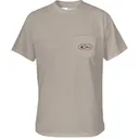 DRAKE Men's Americana Kayak Flag Cobblestone Light Heather T-Shirt (DT9872-CBT) - Drake Waterfowl