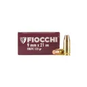 FIOCCHI 9X21 lml 123 Grain FMJTC Ammo, 50 Round Box (9X21) - Fiocchi
