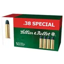 SELLIER & BELLOT 38 Special 158 Grain LRN Ammo, 50 Round Box (SB38A) - Sellier & Bellot