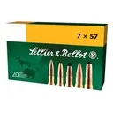 SELLIER & BELLOT 7x57mm 140 Grain SP Ammo, 20 Round Box (SB757B) - Sellier and Bellot