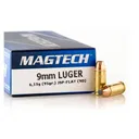 MAGTECH 9mm 95 Grain JSP Flat Ammo, 50 Round Box (9D) - Magtech