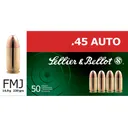 SELLIER & BELLOT 45 ACP 230 Grain FMJ Ammo, 50 Round Box (SB45A) - Sellier & Bellot