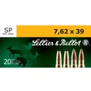 SELLIER & BELLOT 7.62x39mm 123 Grain SP Ammo, 20 Round Box (SB76239B) - Sellier & Bellot