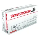 WINCHESTER USA 380 ACP 95gr Full Metal Jacket Ammo 50 Round Box (Q4206) - Winchester Ammo