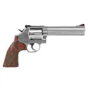 SMITH & WESSON Model 686 Plus Deluxe 357 Mag 6in 7rd Stainless Steel Revolver with Wood Grips (150712) - Smith & Wesson