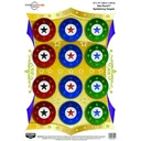 BIRCHWOOD CASEY Pregame 12x18in Star Burst 8-Pack Target (35572) - Birchwood Casey