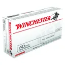 WINCHESTER USA .40 S&W 165 Grain FMJ 50rd Box Ammo (USA40SW) - Winchester Ammo