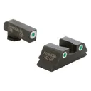 AMERIGLO For Glock Classic Style 3 Dot Green Tritium White Outline Front and Rear Sights (GL-430) - Ameriglo
