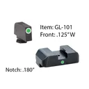 AMERIGLO For Glock Tritium I-Dot 2 Dot Green with White Outline Sight (GL-101) - Ameriglo