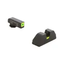 AMERIGLO For Glock CAP Green Tritium LumiGreen Square Outline Front and Lime Green Line Rear Sights (GL-605) - Ameriglo