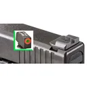 AMERIGLO Green tritium Orange Outline Black Serrated Rear For Glock: 42,43 Hackathorn Sights (GL-436) - Ameriglo