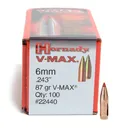 HORNADY V-Max 6mm .243 87Gr 100 Per Box Bullets (22440) - Hornady