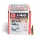 HORNADY V-Max 22 Cal .224 60Gr 100 Per Box Bullets (22281) - Hornady
