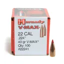 HORNADY V-Max 22 Cal .224 40Gr 100 Per Box Bullets (22241) - Hornady