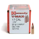 HORNADY V-Max 17 Cal .172 20Gr 100 Per Box Bullets (21710) - Hornady