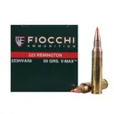 FIOCCHI 223 Rem. 50 Grain V MAX Ammo, 50 Round Box (223HVA) - Fiocchi