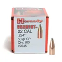 HORNADY Varmint 22 Cal .224 SP 50Gr 100 Per Box Bullets (2245) - Hornady