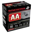 WINCHESTER AA Light Target 12Ga 2.75in #8 Shot 25/250 Shotgun Shells (AA128) - Winchester Ammo