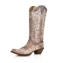 CORRAL Womens Crater Bone Embroidery Brown Boots (A1094-LD) - Corral