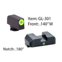 AMERIGLO For Glock Tritium I-Dot 2 Dot Green Front and Rear Sights (GL-301) - Ameriglo