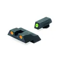 MEPROLIGHT Tru-Dot Tritium Fiber Optic Green,Orange Front & Rear Iron Sight for Glock 26,27 (ML10226O) - Meprolight