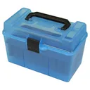 MTM CASE-GARD Deluxe H-50 Series 50rd Large Clear Blue Rifle Ammo Case (H50RL24) - MTM Case-gard