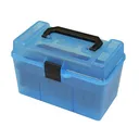 MTM CASE-GARD Deluxe H-50 Series 50rd Medium Clear Blue Rifle Ammo Case (H50RM24) - MTM Case-gard