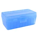MTM CASE-GARD P-50 Series 50rd Clear Blued Medium Handgun Ammo Box (P503824) - MTM Case-gard