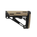 HOGUE AR15/M16 Flat Dark Earth OverMolded Collapsible Mil-Spec Buttstock (15340) - Hogue