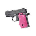 HOGUE Sig Sauer P238 Pink Rubber Grip with Finger Grooves (38007) - Hogue