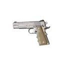 HOGUE 1911 Government Flat Dark Earth Rubber Grip with Finger Grooves (45003) - Hogue