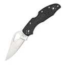 SPYDERCO Meadowlark 2 Lightweight FRN Black Handle PlainEdge Folding Knife (BY04PBK2) - Spyderco