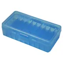 MTM CASE-GARD P-50 Series 50rd Clear Blue Large Handgun Ammo Box (P504524) - MTM Case-gard