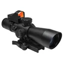 NCSTAR USS Gen2 3-9x42 P4 Sniper Green/Blue IR Riflescope with Micro Red Dot Sight (STP3942GDV2) - NcSTAR