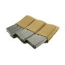 BLUE FORCE GEAR Stackable Ten-Speed Triple M4 Coyote Brown Mag Pouch (HW-TSP-M4-3-CB) - Blue Force Gear