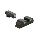 AmeriGlo Classic Sight 3 Dot Glk 17,19,22,23,24,26,27,33,34,35,37,38,39 Green w/White Outline Front/Rear GL-113 - Ameriglo