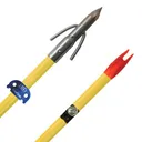 AMS BOWFISHING Chaos QT Point Lava Crux Carbon Cored Fiberglass Arrow with Yellow Shaft and  EverGlide Safety Slide (A608) - AMS Bowfishing