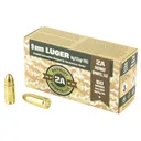 Patriot Sports Handgun Ammo Brass 9mm 124 Grain 50-Rounds FMJ - Patriot Sports
