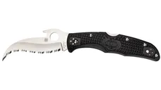 Spyderco Matriarch 2 Folding Knife - 3.57 Serrated Hawkbill Blade with Bottle Opener - Spyderco