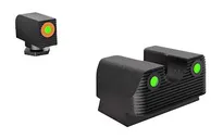 Rival Arms Tritium Handgun Night Sights for GLOCK 17 / 19 Orange Outline Front / Green Rear - Rival Arms