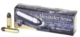 Alexander Arms Centerfire Rifle OEM Brass .50 Beowulf 200-Grain 20-Rounds PT - Alexander Arms