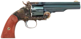 Taylors and Co Schofield Top Break Walnut .44-40 7 Barrel 6-Rounds with Color Case Hardened Steel - Taylors and Company