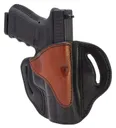 1791 Gunleather BH2.1 Black / Brown Leather RH for Glock 17; S&W Shield; Sprgfld XD9 - 1791 Gunleather