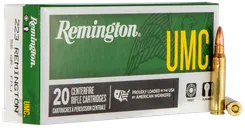 Remington UMC Rifle Ammo Brass .223 Rem 55-Grain 20-Rounds FMJ - Remington