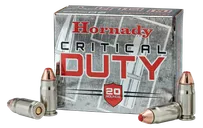 Hornady Critical Duty Nickel Plated Brass 9mm +P 135-Grain 25-Rounds FL - Hornady