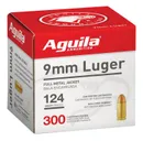 Aguila Centerfire Handgun Bulk 9mm 124-Grain 300-Rounds FMJ - Aguila Ammo